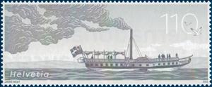 Stamp, Swiss Steamboat Travel: 200 Years, Switzerland,  , Ships, Steamers