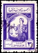 Allegory of Justice with scales and book