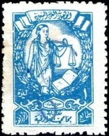 Allegory of Justice with scales and book