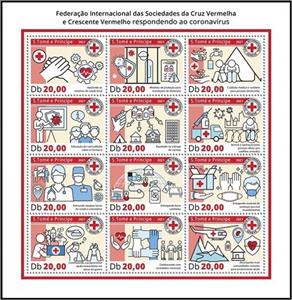 Mini Sheet, Red Cross Responding to the Coronavirus, São Tomé and Príncipe,  , Diseases, Healthcare