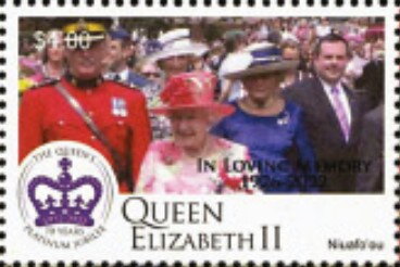 Queen Elizabeth II - Overprinted