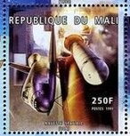 Stamp, Columbia, Mali,  , Space Traveling, Spacecrafts