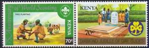 Se-tenant, Scouting Year, Kenya,  , Anniversaries and Jubilees, Scouting