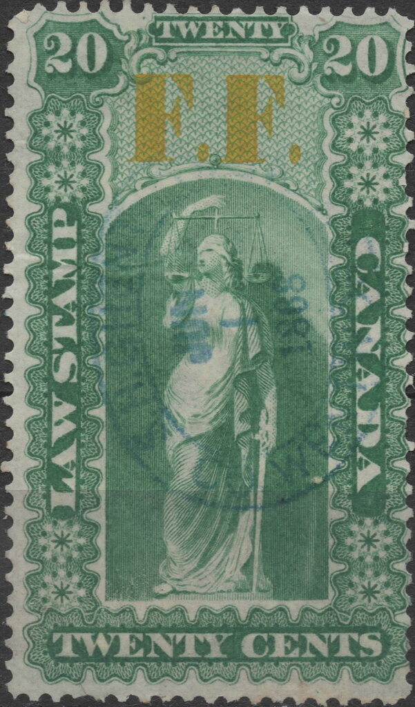 Law Stamp Key Type, overprinted FF
