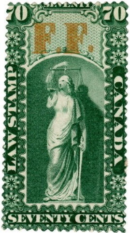 Law Stamp Key Type, overprinted FF