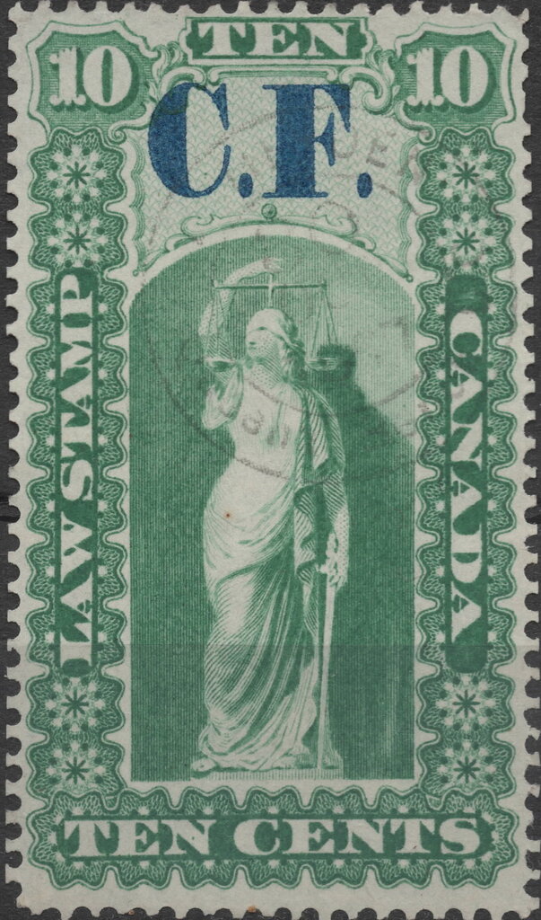 Law Stamp overprinted C.F.