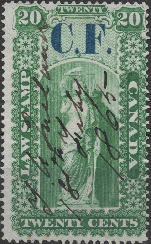 Law Stamp overprinted C.F.