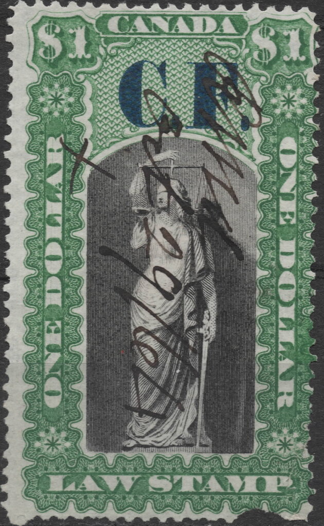 Law Stamp overprinted C.F.