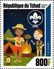 Stamp, Scouts, Chad,  , Organizations, Scouting