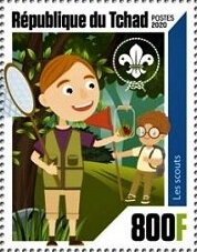 Stamp, Scouts, Chad,  , Organizations, Scouting
