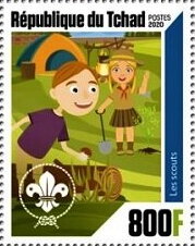 Stamp, Scouts, Chad,  , Organizations, Scouting