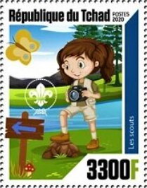 Stamp, Scouts, Chad,  , Organizations, Scouting