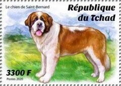 Stamp, The Saint Bernard Dog, Chad,  , Animals (Fauna), Dogs, Mammals