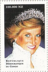 Stamp, Princess Diana, Congo, Democratic Republic (Kinshasa),  , Royalty