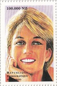 Stamp, Princess Diana, Congo, Democratic Republic (Kinshasa),  , Royalty