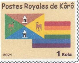 Stamp, Kingdom Flag - Rainbow Flag, Fantasy Issues,  , Flags, LGBT, Seals (Emblems)