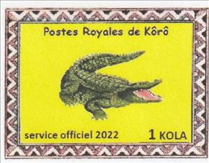 Stamp, Kingdom Flag - Rainbow Flag, Fantasy Issues,  , Animals (Fauna), Crocodiles