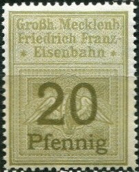 Stamp, Großh. Mecklenb. Friedrich Franz-Eisenbahn, Germany, Imperial Era Private Post Offices,  , Numbers