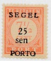 Netherlands Indies Postag Due with Machine overprint 'SEGEL'