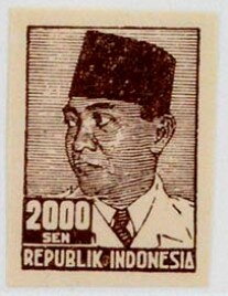Stamp, President Sukarno, Indonesia, Java & Madura,  