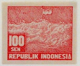Republican flag over a rough sea
