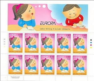 Full Pane, Letter Writing, Ireland,  , C.E.P.T. / Europe, Letters (Alphabet), Letters (Mail), Stationery