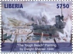 Stamp, 75th Anniversary of the D-Day, Liberia,  , Battle, Second World War