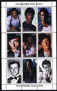 Mini Sheet, Sylwester Stalone, Tajikistan,  , Actors, Famous People