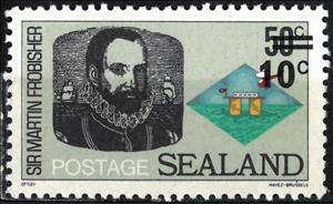 Stamp, Sir Martin Frobisher, United Kingdom- Sealand Cinderella Stamps,  , Explorers
