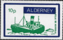Stamp, Ships, Alderney,  , Ships