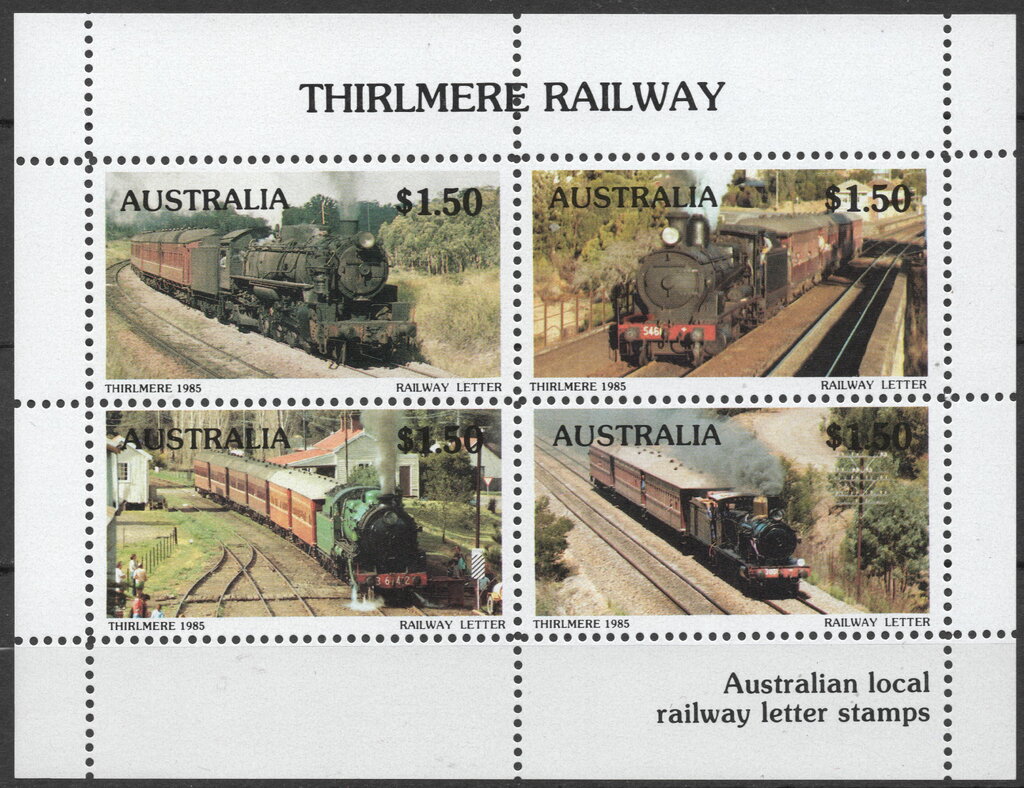 Thirlmere Railway Stamps 1985