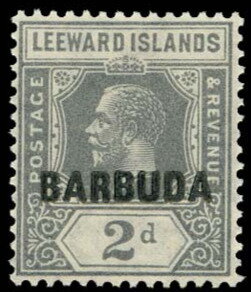 Stamp, King George V (1865-1936) - Die II, Barbuda,  , Crowns and Coronets, Famous People, Heads of State, Kings, Men, Royalty