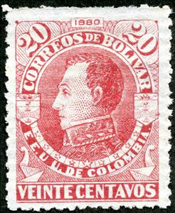 Stamp, Simon Bolivar, Colombia, Bolivar,  , Famous People, Freedom Fighters, Men