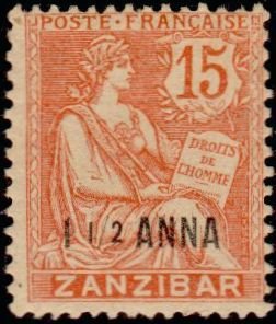 Stamp, Type Mouchon, French Colonies,  