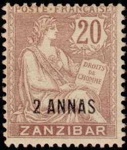 Stamp, Type Mouchon, French Colonies,  