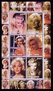 Mini Sheet, Marylin Monroe, East Timor,  , Actors, Entertainers, Famous People, Marilyn Monroe, Music, Singers, Women