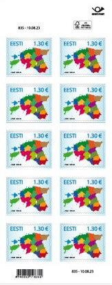 Map of Estonia Showing Counties