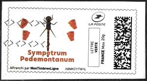 Stamp, Banded Dragonfly. Sympetrum Pedemontanum, France,  , Animals (Fauna), Dragonflies, Insects