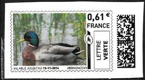 Stamp, Mallard Duck, France,  , Animals (Fauna), Birds, Ducks