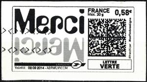 Stamp, Merci 4, France,  , Greetings