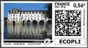 Stamp, Photo of Chenonceau Castle, France,  , Castles
