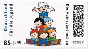 Stamp, Mainzelmännchen, Germany, Federal Republic,  , Cartoons, Comics