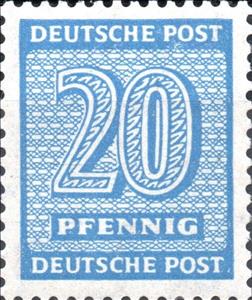 Stamp, Numeral, Germany, Soviet Occupation of West Saxony,  , Numbers
