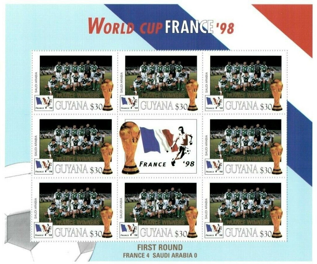 Saudi Arabia; overprint France Winners