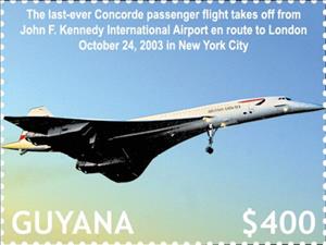 Stamp, The Concorde, Guyana,  , Aircraft, Aviation