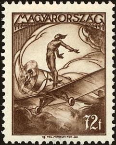 Stamp, "The Ghost of Flying", Hungary,  , Aircraft, Aviation