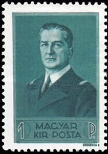 Stamp, Admiral Miklós Horthy (1868-1957) regent, Hungary,  , Admirals, Heads of State