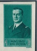 Stamp, Admiral Miklós Horthy (1868-1957) regent, Hungary,  , Admirals, Heads of State