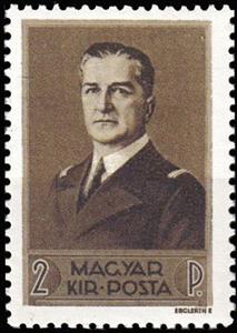 Stamp, Admiral Miklós Horthy (1868-1957) regent, Hungary,  , Admirals, Heads of State