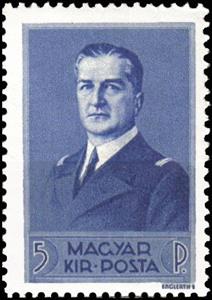 Stamp, Admiral Miklós Horthy (1868-1957) regent, Hungary,  , Admirals, Heads of State